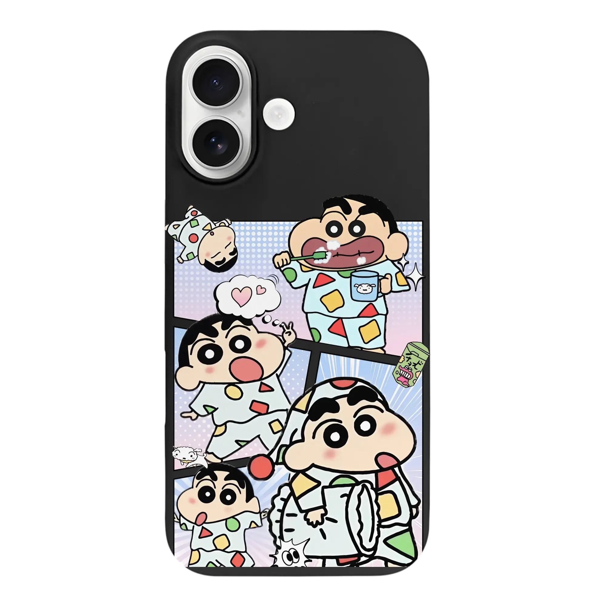 クレヨンしんちゃん グッズ 野原 しんのすけ - iPhone 17 シリーズ シリコンケース 薄型 耐衝撃 指紋防止 ソフトタッチカバー 精密フィット 傷防止 保護ケース iPhone 17/17 Air/17 Pro/17 Pro Max 対応